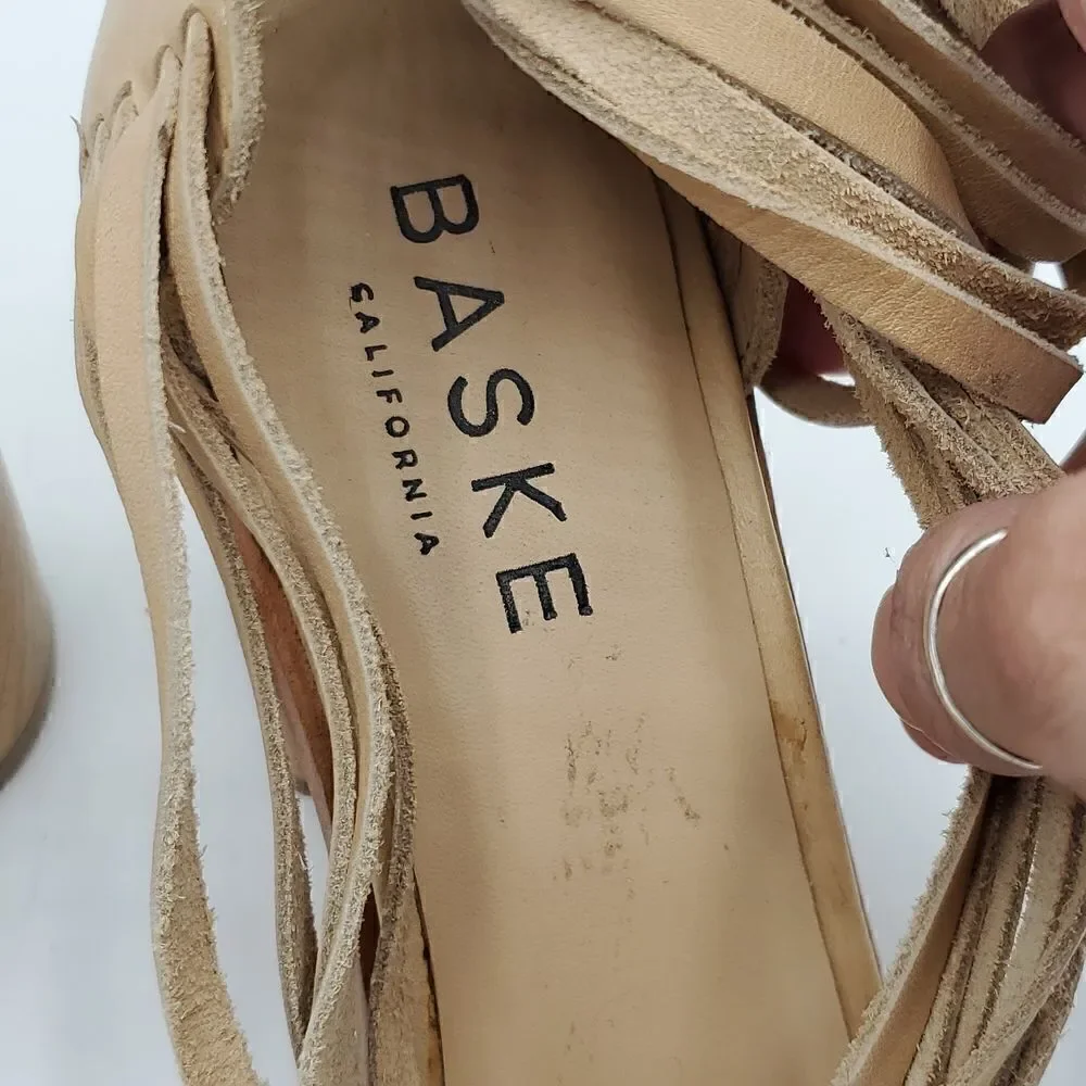 Baske California Hermosa Cross Strap Block Heel Sandal Size 9
